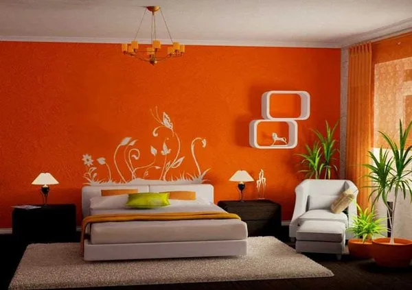 вариант яркого декора дома с росписью стен