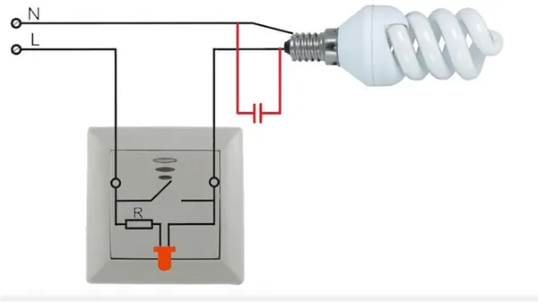 параллельное подключение дополнительного конденсатора к светодиодной лампе