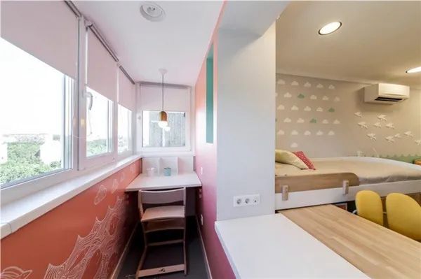 дизайн комнаты для девочки с балконом 