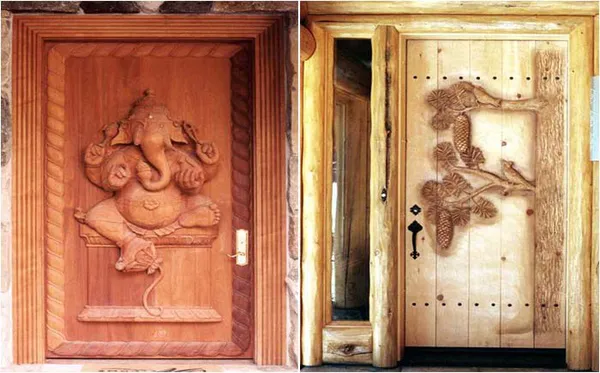 дверь в баню деревянная